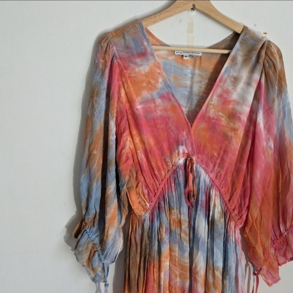 EUC🔹️Young Fabulous & Broke Meadow Tie dye Maxi Dress Women's Size Medium - Picture 3 of 8